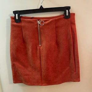 Suede skirt